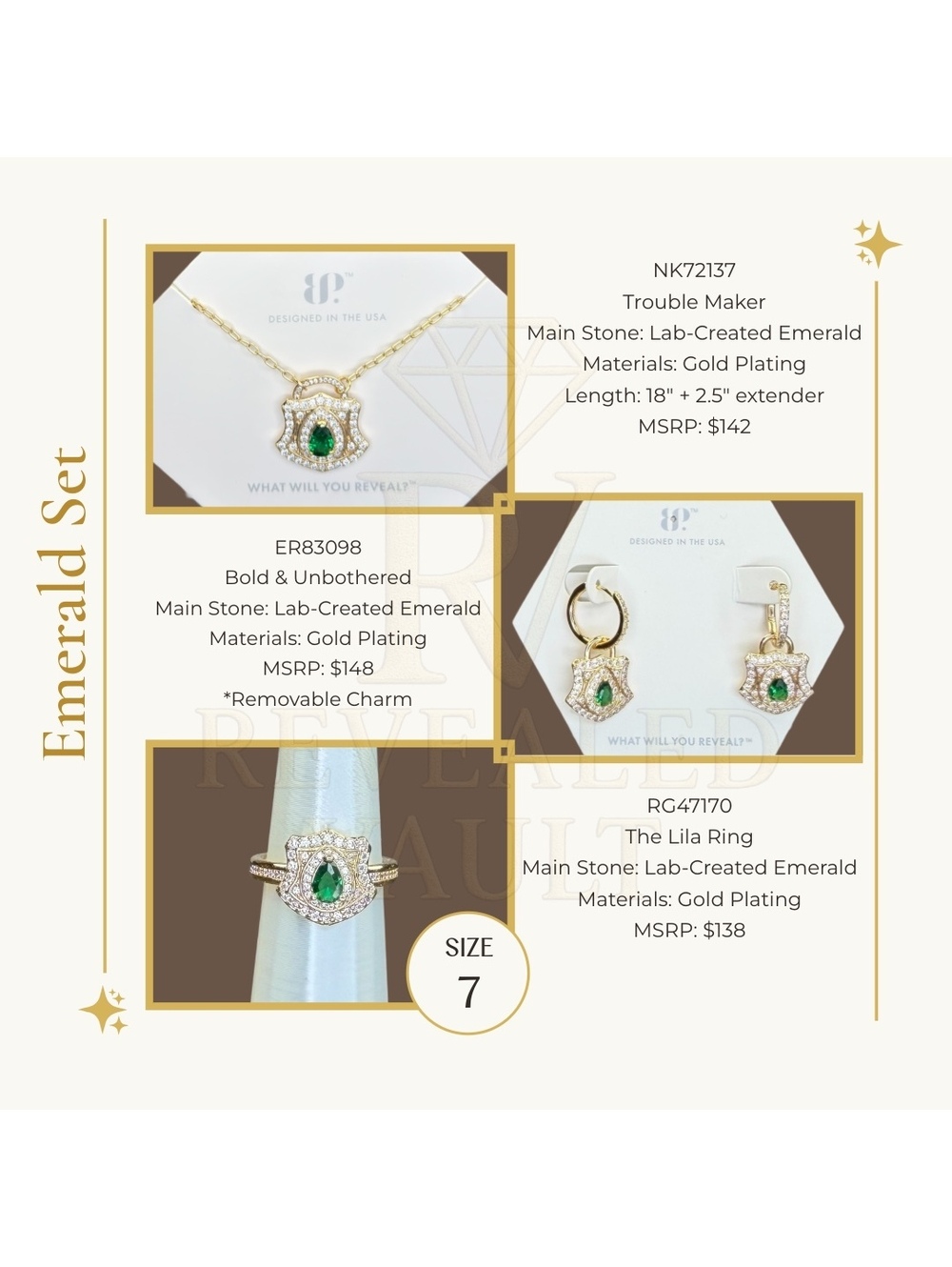 Trouble Maker, Bold & Unbotherd, The Lila Ring Set - OG